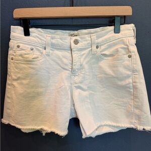J. Crew Women’s White Denim Cut Off Shorts Size 26